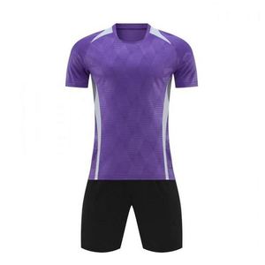 Camiseta de Fútbol Personalizada Morada, Talla Grande, Unisex, Transpirable, de Secado Rápido, 100% Poliéster, 220G, Conjunto de Uniforme de Fútbol de Nuevo Estilo - Product Image 1