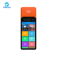 Mesin POS All in One Barcode Android 16 Terminal Genggam Pintar Mobile Sistem POS Portabel Pemindai Harga Barcode dengan Printer