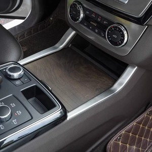 Xingbaiwang - Tira Decorativa para Portavasos de Consola Central de Coche, Acero Inoxidable, Textura de Fibra de Carbono Plateada, para Mercedes-Benz ML GL GLS GLE - Product Image 2