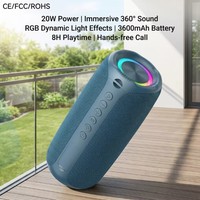 Innovador Altavoz Inalámbrico MP2 con 20W de Potencia, Sonido Envolvente HiFi, Batería de 3600mAh y Efectos de Luz Dinámicos RGB