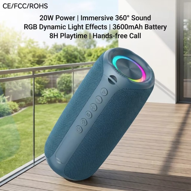 Innovative MP2 Wireless Speaker 20W Power HiFi Surround Sound 3600mAh Battery RGB Dynamic Light Effects