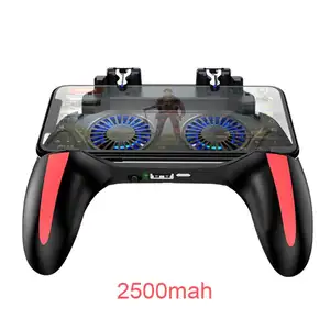 [2500 mah] pubgスマートフォンゲーム用ダブルファンゲームコントローラー付きh10ジョイスティックゲームパッド