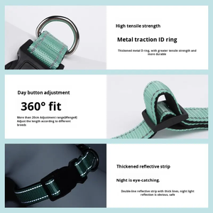 Collier en nylon solide et écologique avec des caractéristiques <span class=keywords><strong>anti</strong></span>-étouffement et <span class=keywords><strong>anti</strong></span>-perte, décoration en rubans pour les chiens de grande race - Product Image 4
