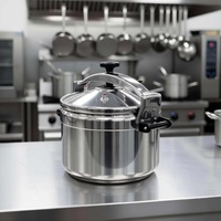 Casserole à pression en aluminium de haute qualité 15L 19L 26L avec poignée courte, ustensile de cuisine en aluminium pour cuisinière à gaz et à induction, pour usage domestique