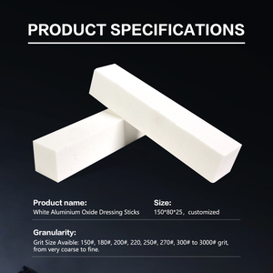 عصي خلع الملابس والتنظيف من أكسيد الألومنيوم الأبيض ، حجر شحذ خلع الملابس من أكسيد الألومنيوم - Product Image 2