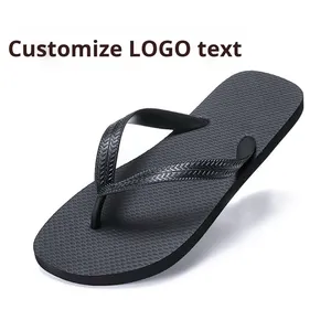 Sandales d'été décontractées avec logo personnalisé tendance florale pour hommes, sandales à orteils en plastique résistant aux odeurs et à semelles compensées pour la plage en plein air - Product Image 2