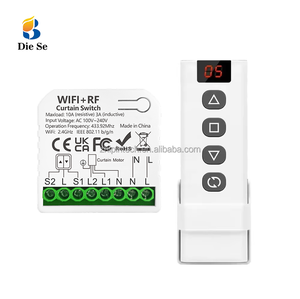 Module d'interrupteur intelligent pour rideaux Tuya WiFi RF 433 MHz avec télécommande 5 canaux 110V 120V 220V 240V pour volets roulants électriques Alexa - Product Image 1