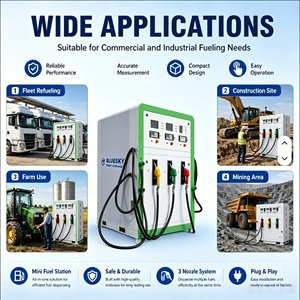 Estación de Combustible Compacta Inteligente <span class=keywords><strong>BLUESKY</strong></span>, Contenedor Mini de 3000L/6000L, Dispensador de Gasolina y Diésel, Bomba de 750W, 110V/220V/380V, Tanque de Piso - Product Image 2