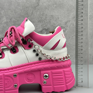 Nouvelles chaussures décontractées pour hommes, style punk <span class=keywords><strong>rock</strong></span> de rue, rivets, plateforme, hauteur accrue, chaussures plates, baskets pour hommes, Zapatos Hombre - Product Image 3