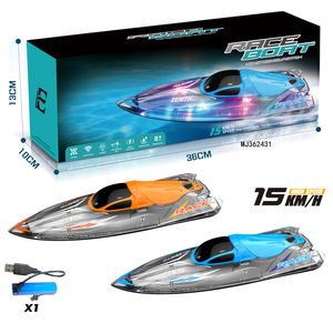 <span class=keywords><strong>Bateau</strong></span> télécommandé électrique pour enfants, modèle de <span class=keywords><strong>bateau</strong></span> rapide étanche 2,4 GHz 25 km/h, jouet télécommandé haute vitesse pour enfants - Product Image 2