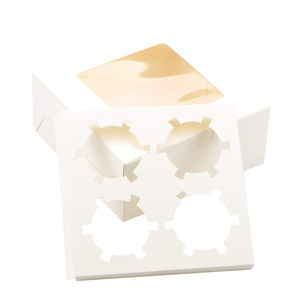 Thâm Quyến Nhà Máy Bán Buôn Lấy Đi Thực Phẩm Cookie Với Cửa Sổ Minh Bạch Ngăn Bánh Món Tráng Miệng Trong Số Lượng Lớn Cốc Giấy Bánh Hộp - Product Image 4