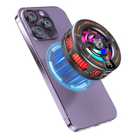 Clip de refroidissement pour téléphone de jeu 2-en-1, chargeur sans fil magnétique 15W avec affichage de température et RGB - Noir K28