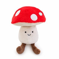 Zachte knuffel van paddenstoelvormig fruit, schattig realistisch kinderspeelgoed, kraamcadeau, huisdecoratie, gevuld met PP-katoen