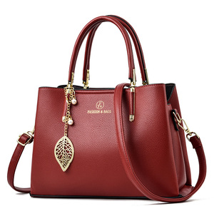 Bolsos al por Mayor para Mujer, Bolsos de Mano, Bolsos de Mensajero de Moda, Bolsos de Hombro Rojos de Gran Capacidad, Bolsos de Cuero para Mujer - Product Image 2