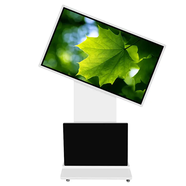 32-55inch Wifi Ultra Slim With Tempered Glass Rotating Ad Digital Outdoor display Stand 60 65 Inch Floor Standing Lcd Kiosk