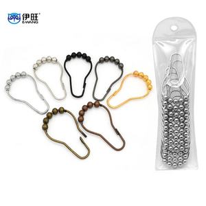 Anneaux de rideau de douche en métal plaqué de différentes couleurs EWANG - Product Image 2