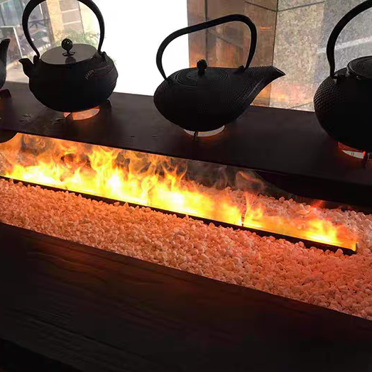 B2B Customizable Smart Electric Fireplace 400W Metal Built-In English Operating Language 3D Water Vapor LED Flame Fireplace