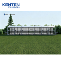 Structure sportive en aluminium robuste KENTEN, bâtiment modulaire à deux étages, pavillon d'événements à double étage, tente de practice de golf