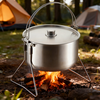 Batterie de cuisine de camping portable en acier inoxydable à prix d'usine