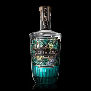 NEWRAY yaratıcı yeni tasarımcı tasarım 500 ml 750 ml toptan isteğe göre cam şişe içecek Rum cin votka