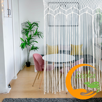 Rideaux de porte en macramé modernes faits à la main, décoration murale pour la maison, tissu 100% coton, Ecoka du Vietnam, modèle 28 Anniversaire