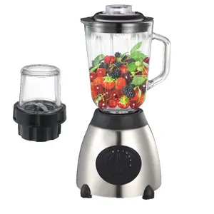 Pabrik disesuaikan 2 in 1 Blender & minuman pembuat jus 850w 5 kecepatan dengan Stainless Steel Jar listrik Mixer Blender