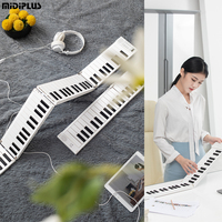 MIDIPLUS Folding Piano 49 Foldable Midi Keyboard Instruments 49 Keys Folding Electronic Keyboard Electric Digital Music Piano