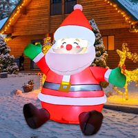 4 FT-120CM Weihnachten Schlauchboote Outdoor Santa Claus Rasen Dekor mit eingebauten LEDs für Garten & Hof Urlaub Weihnachten Dekorationen
