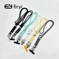 Lanière de téléphone portable personnalisée en polyester tressé, durable, tendance, détachable, lavable, avec porte-clés, logo personnalisé