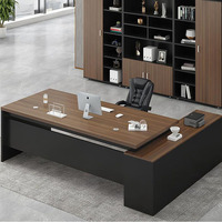 Fabrication de meubles de bureau Table de PDG traditionnelle luxueuse Bureau en L exclusif Boss