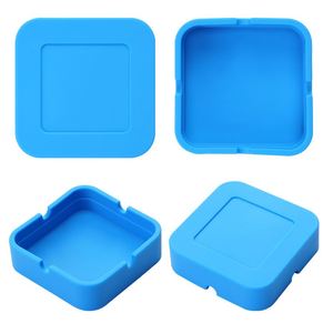 Cendrier carré en silicone antidérapant - Design portable aux couleurs bonbon pour la maison et l'extérieur - Product Image 3