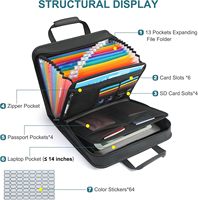 Organizador de Archivos Tipo Acordeón con 12 Bolsillos, Carpeta Expandible, Portadocumentos Portátil, Bolsa para Archivos A4 con Diseño