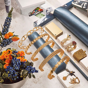 ชุดกำไลข้อมือแบบเปิดปรับได้ สแตนเลสชุบทอง 18K ทันสมัย ไม่หมอง ไม่ดำ เครื่องประดับแฟชั่น - Product Image 2