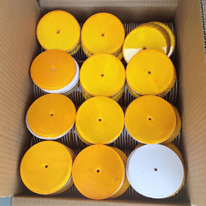 แผ่นสะท้อนแสง ROADSAFE PMMA 100 ชิ้น รูปทรงกลม / แผ่นสะท้อนแสงพลาสติก สีเขียว/น้ำเงิน/แดง/ขาว สำหรับรถยนต์ - Product Image 1