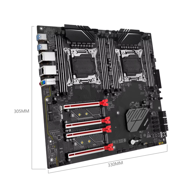 MACHINIST Sever X99D8 MAX X99 Dual CPU Ddr4 Motherboard LGA 2011-3 Support Dual Xeon Processor Dual M.2 Slot 8 DDR4 RAM USB3.0