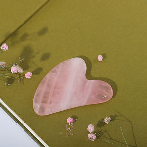 Planche de Jade naturel Guasha en forme de cœur Quartz Rose Gua Sha période de Massage soulagement de la douleur outils de Massage sur glace - Product Image 4