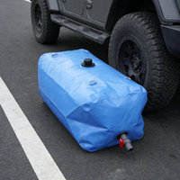 Conteneur d'eau pliable portable de 1000 L, réservoir d'eau de camping facile à transporter avec sac de rangement de 1T, sac à eau