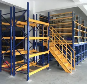 Compound Structural High Levels Warehouse Racking Mezzanine 2 Or 3 Floors System Shelves Support Mezzanine Shelves System