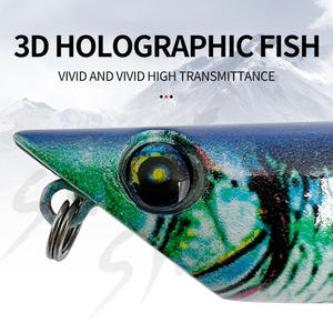 5 pièces/boîte 3D Simulation impression nageur Topwater <span class=keywords><strong>Realis</strong></span> crayon leurre eau salée naufrage lent flottant dur crayon leurre - Product Image 3