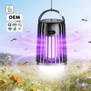 <span class=keywords><strong>Lampe</strong></span> <span class=keywords><strong>anti</strong></span>-moustiques solaire <span class=keywords><strong>efficace</strong></span> pour jardin extérieur, étanche IP33, LED UV, pour patio et cour - Product Image 1