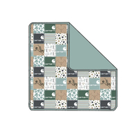Couverture pour bébé en bambou double couche douce de qualité supérieure, personnalisable, imprimé western, vente en gros OEM pour enfants