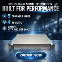 Receptor de Sinal de Satélite Digital com Sintonizador de 5 Canais RF IP DVB-S2 DVB-T T2 DVB-C ISDBT Modulador de Alta Definição em Metal (Molde Exclusivo)