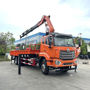 รถบรรทุกติดเครนไฮดรอลิกแบบพับได้ HOWO 6x4 20 ตัน สำหรับขนส่งเครื่องจักร - Product Image 4