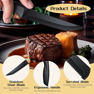 Ensemble de 8 couteaux à steak professionnels avec logo personnalisé - Product Image 3