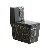 Vente chaude Style Français Moderne Carré Or Ligne S-trap P-trap Washlets Commode de Toilette avec Prix de Siège pour la Maison