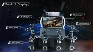 Máquina de Juego de Realidad Virtual para Tiro, 4 Jugadores, Sensor de Movimiento, Arcade, en Inglés, Juegos de Realidad Virtual Colaborativos para Varias Personas - Product Image 6