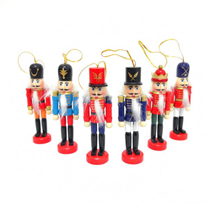 Meilleure vente 6 pièces en bois casse-noisette ensemble pendentif de noël couleur <span class=keywords><strong>dessin</strong></span> noyer <span class=keywords><strong>homme</strong></span> soldat marionnette jouets pour garçons et filles - Product Image 2