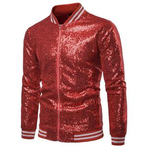 Tuta con <span class=keywords><strong>paillettes</strong></span> bling moda personalizzata <span class=keywords><strong>di</strong></span> alta qualità tuta coreana abbigliamento da discoteca <span class=keywords><strong>giacca</strong></span> da <span class=keywords><strong>uomo</strong></span> realizzata in cina - Product Image 4