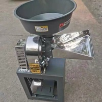 Moulin à marteaux commercial en acier inoxydable pour épices sèches, machine de broyage de poudre fine 220V/380V pour ferme et atelier alimentaire - Vente chaude