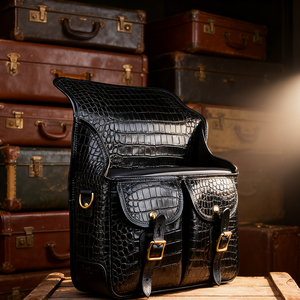 कस्टम लोकप्रिय यूनिसेक्स स्ट्रीट शूटिंग ब्लैक क्रोकोडाइल पु चमड़े के कैमरा केस डस्लर लेंस सुरक्षात्मक बैग - Product Image 2